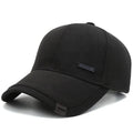 High Quality Solid Baseball Caps for Men Outdoor Cotton Cap Bone Gorras CasquetteHomme Men Trucker Hats Hip Hop Hat Qme black