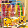12-36 Colors Non Toxic Crayons,for Kids Crayons for Toddlers, Kids Arts & Crafts Supplies, Coloring Books, Drawing, Doodling Qme 36 colors
