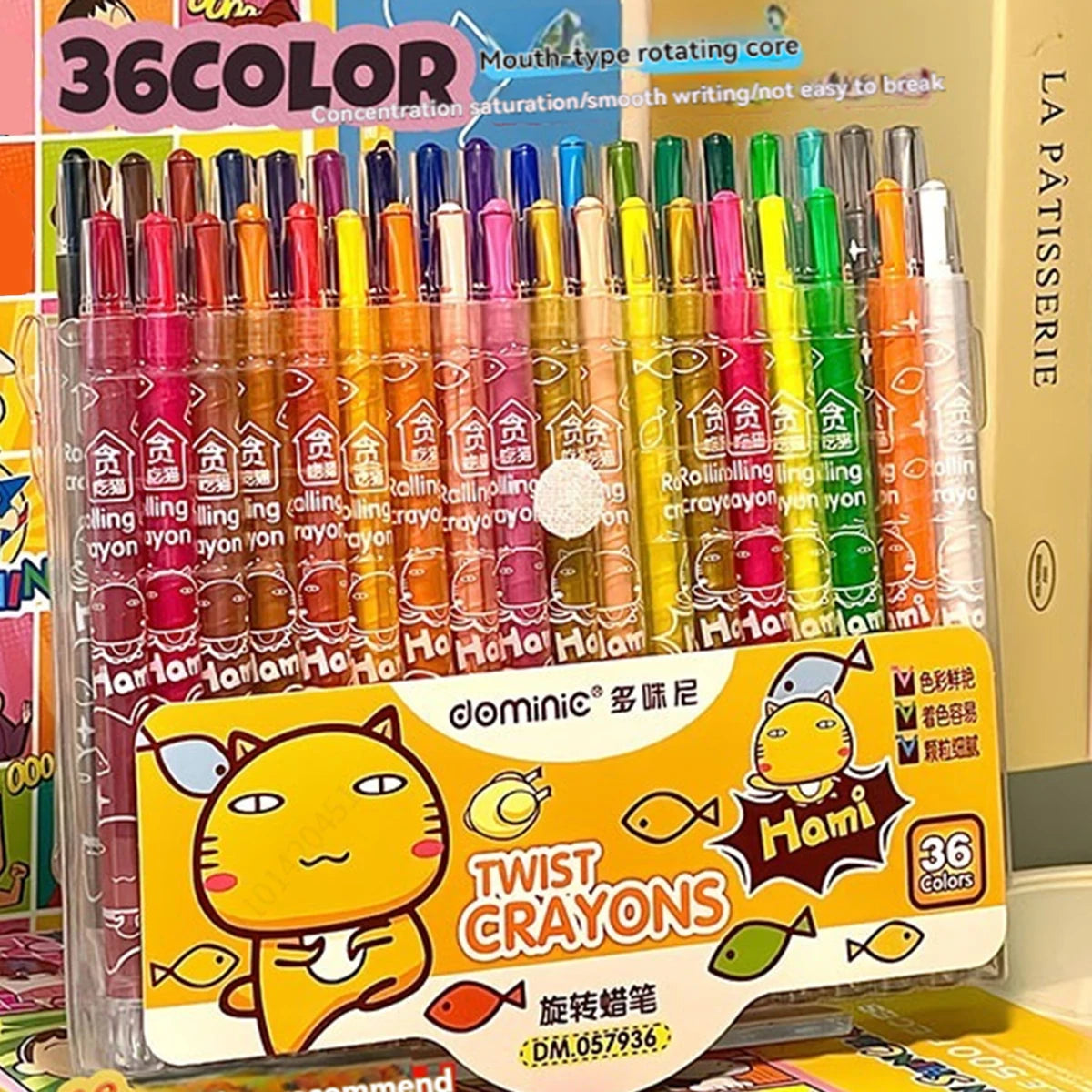 12-36 Colors Non Toxic Crayons,for Kids Crayons for Toddlers, Kids Arts & Crafts Supplies, Coloring Books, Drawing, Doodling Qme 36 colors