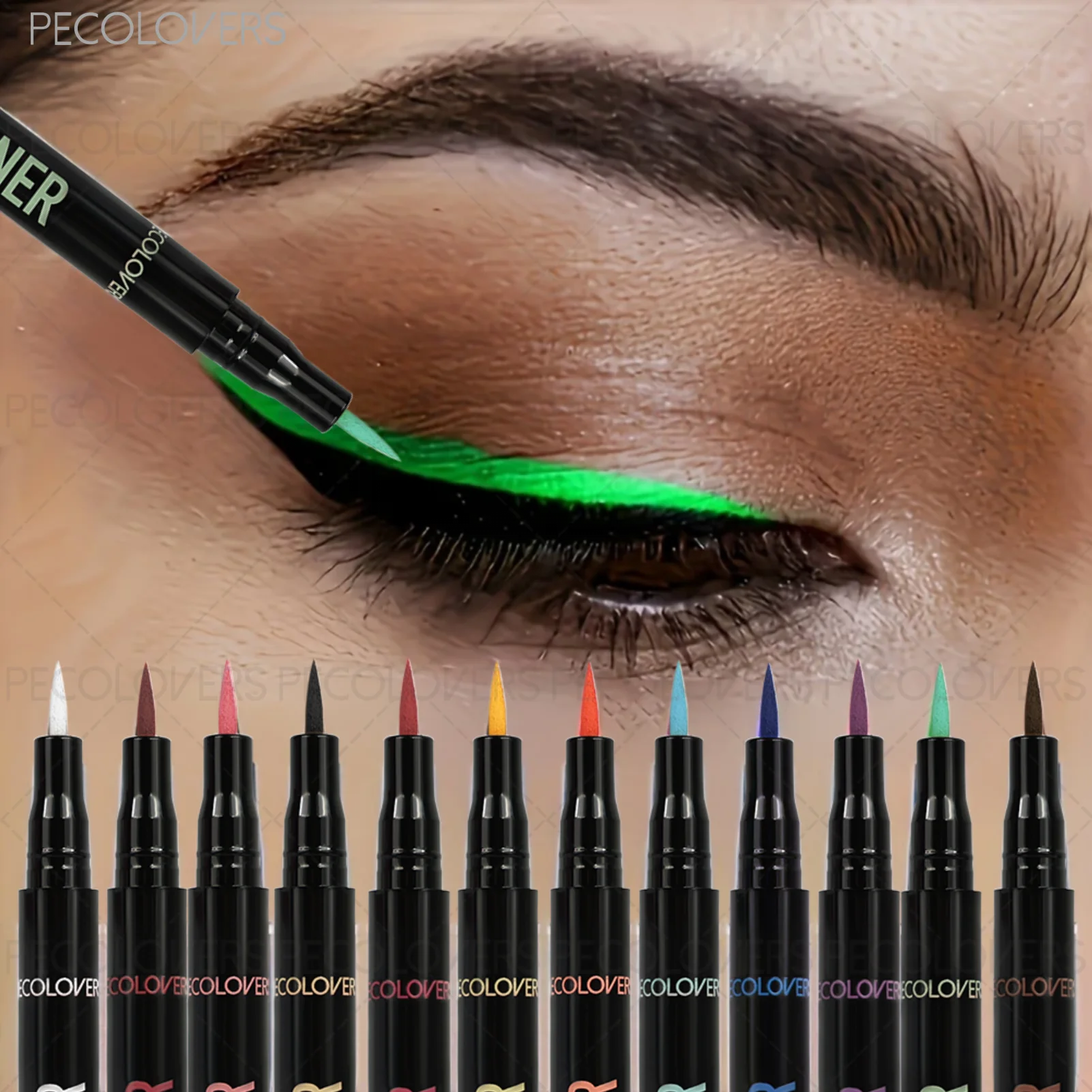 Liquid Colorful Eyeliner Rendering Pen Quick Drying Waterproof Qme