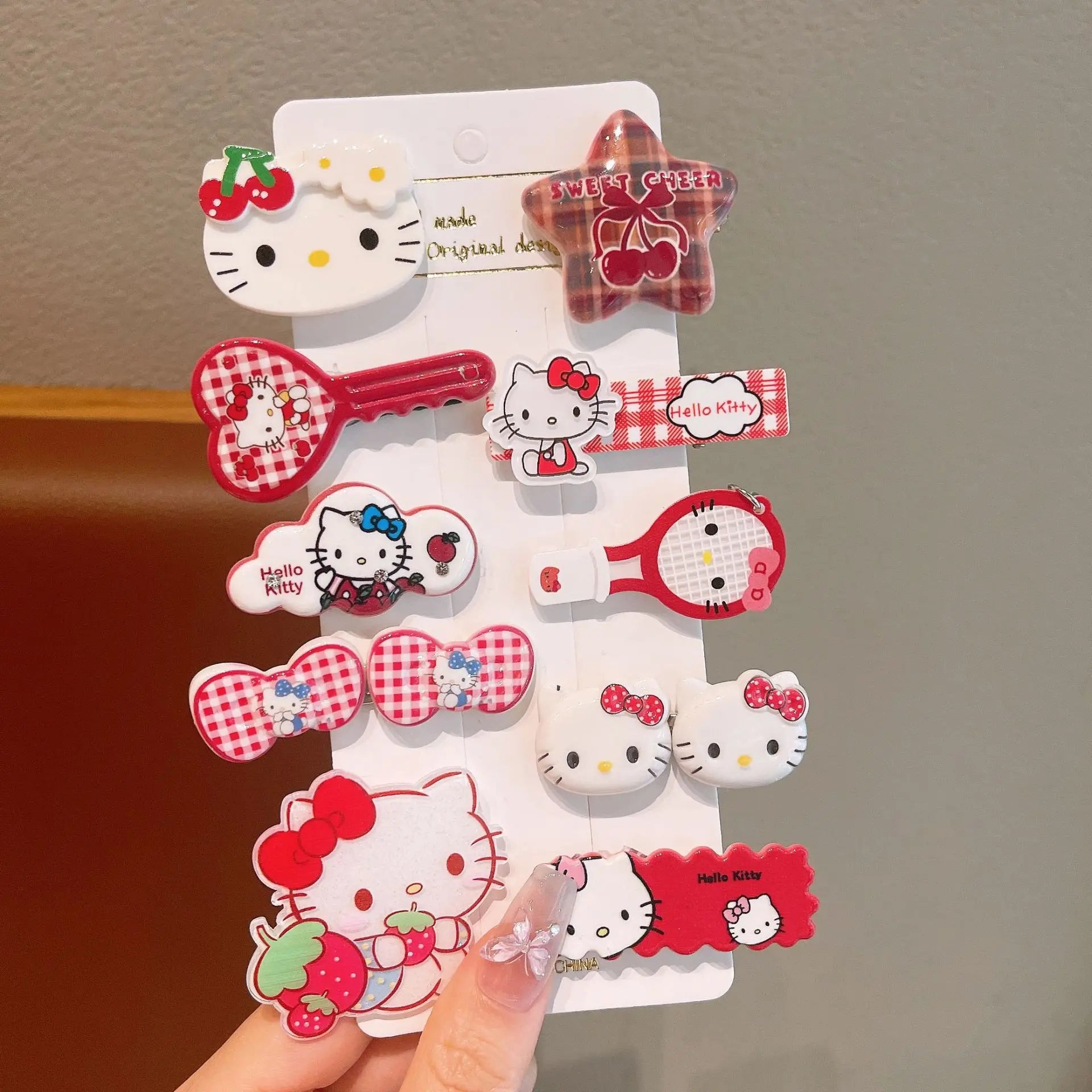 Hello Kitty Cartoon Hair Clip Cute Hair Accessory New Style Forehead Bangs Clip for Students Qme 5