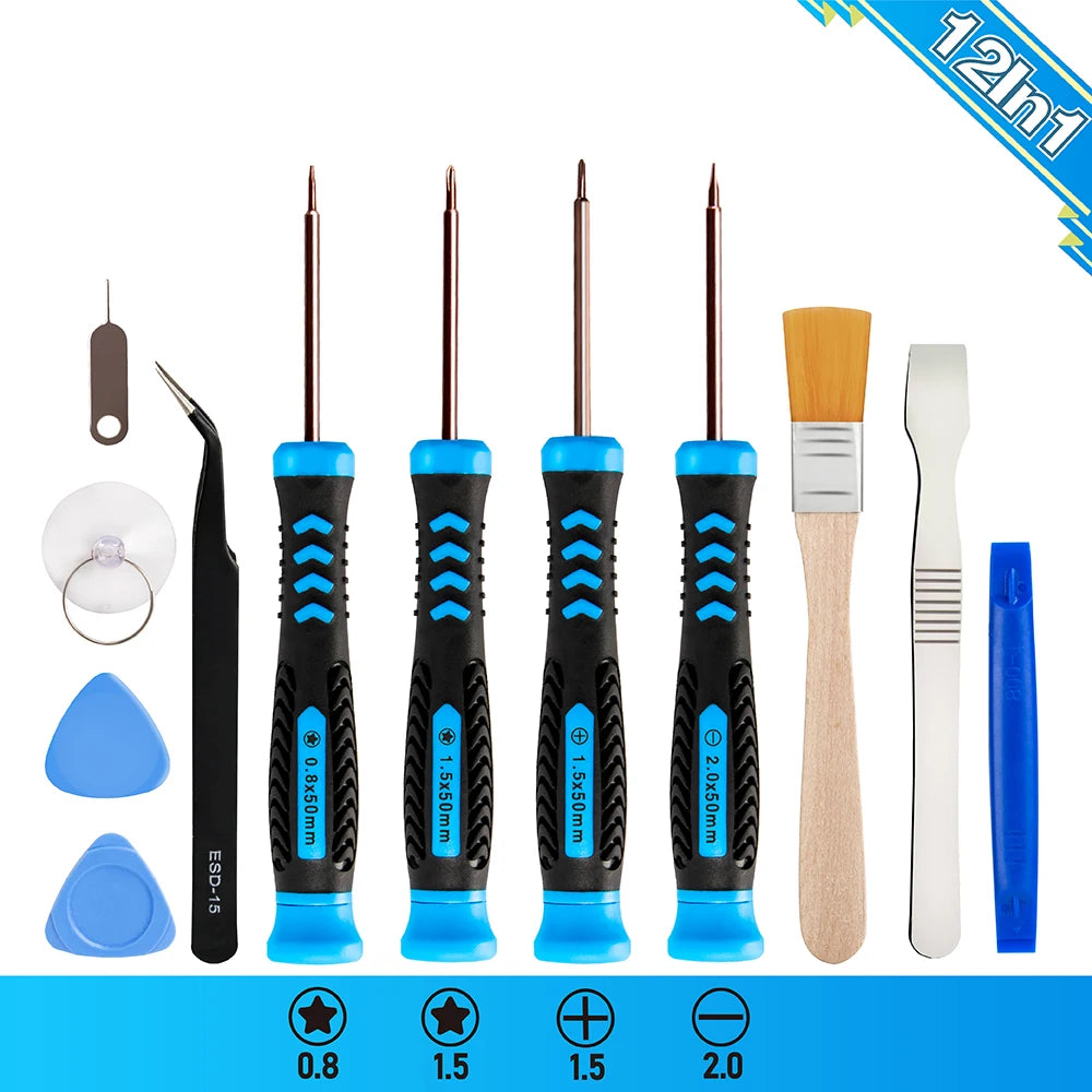 Mobile Phone Repair Tools Opening Screwdriver Iphone Nintend Ipad Qme 12 in 1 set