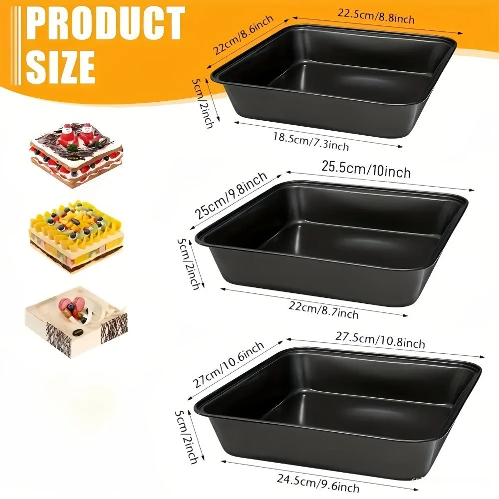 Nonstick Rectangular Carbon Steel Roasting Pan Rustproof Baking Tray Qme