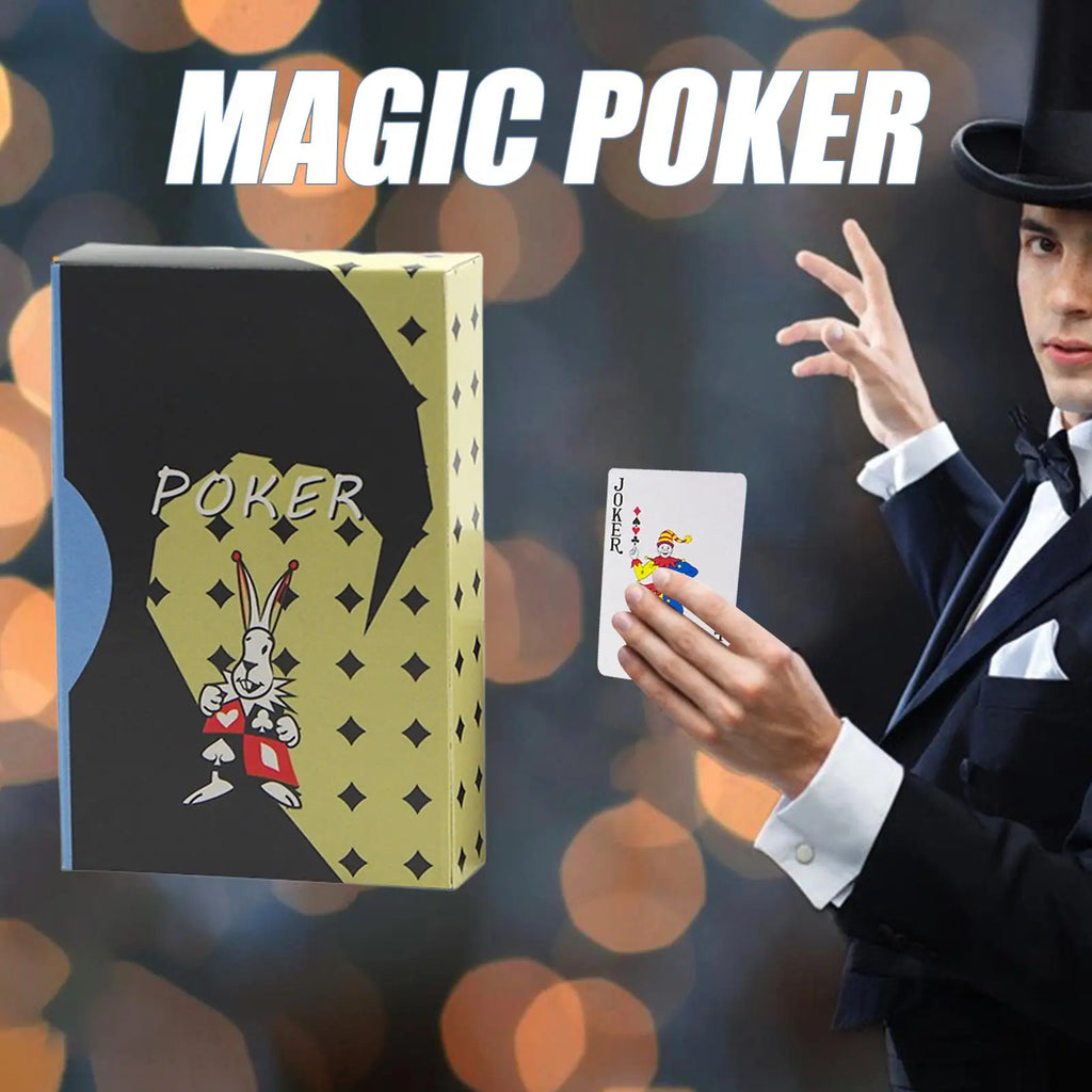 Deck Cards for Trick Beginners Deck Trick Poker Props Collectible Entertainment Poker Stage Performance Props with Instruction Qme