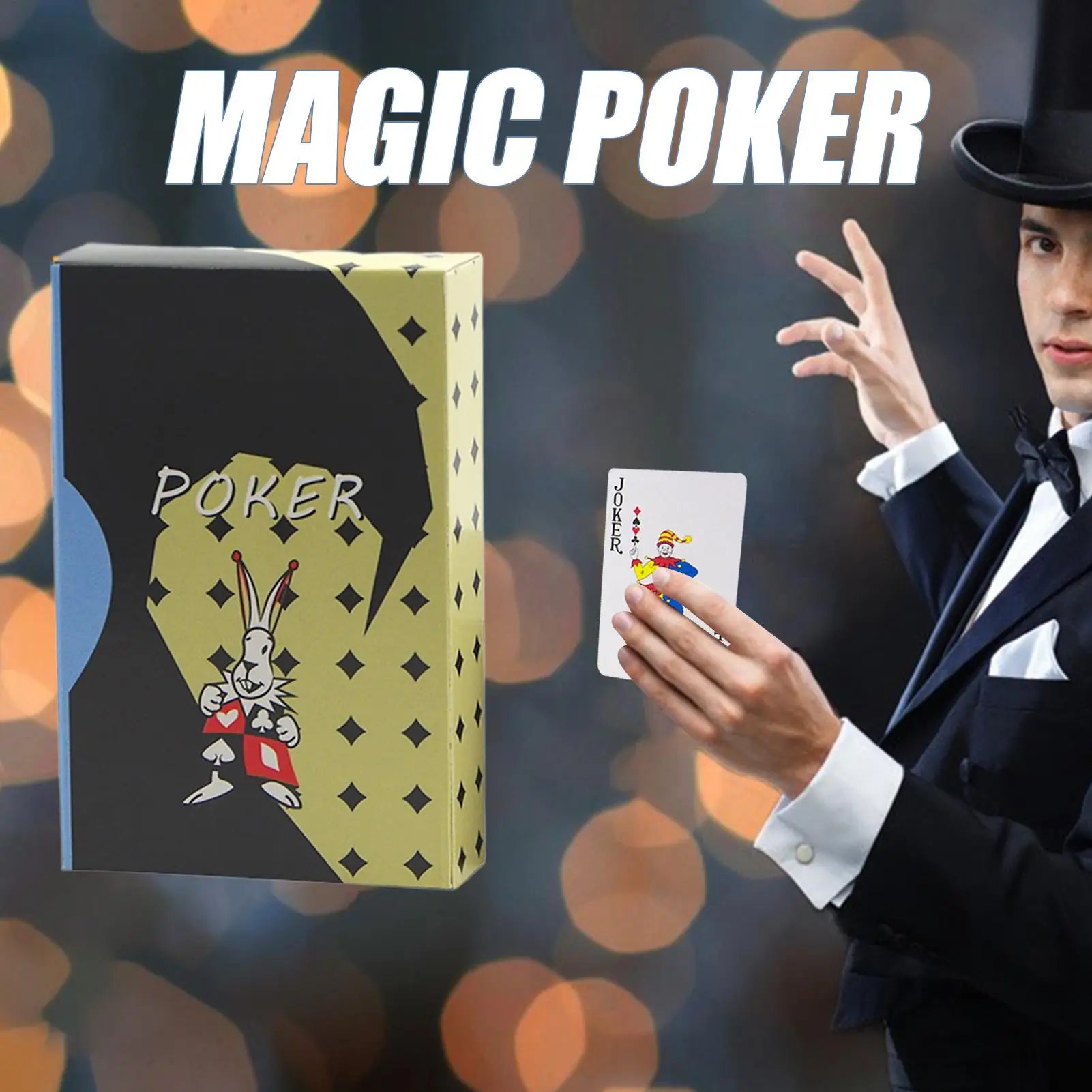 Deck Cards for Trick Beginners Deck Trick Poker Props Collectible Entertainment Poker Stage Performance Props with Instruction Qme