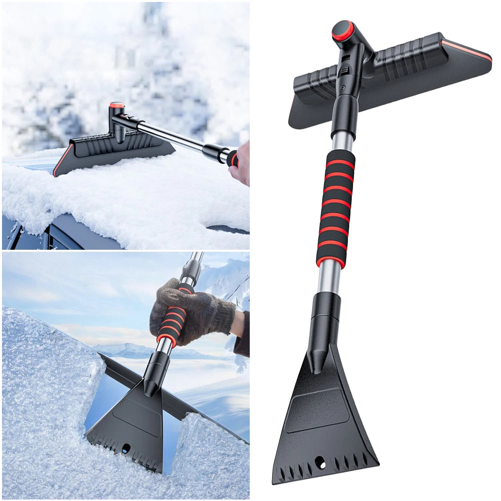 2 In 1 Car Snow Shovel Multifunctional Windshield Snow Remover Front Windshield Ice Scraping Defrost Broom Auto Cleaner Tool Qme
