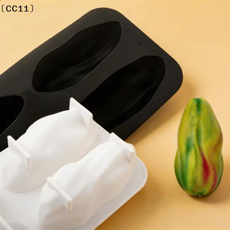 Chocolate Dessert Pudding Baking Mold 4 Cavity Pistachio Mousse Cake Qme