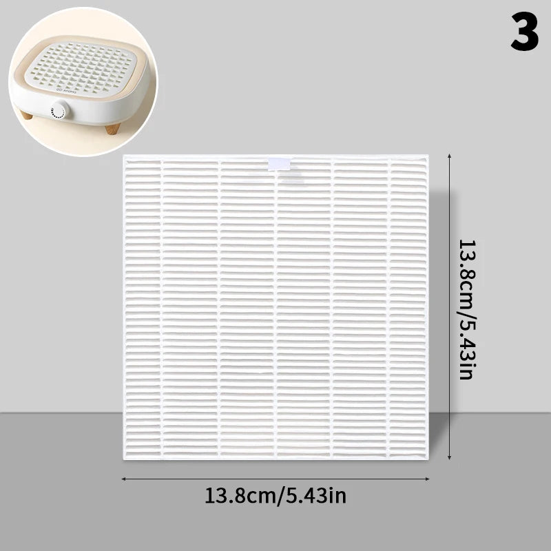 Nail Dust Collector Replacement Filter Vacuum Cleaner Manicure Screen Qme 3