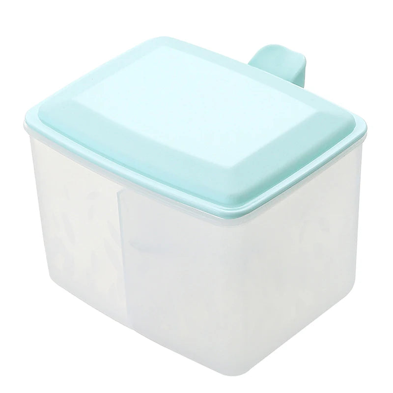 2 Grids Seasoning Box Transparent Lid Salt Pepper Jar Household Sugar Qme