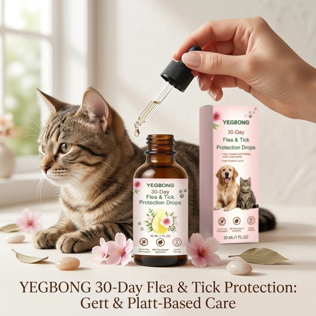 Pet Flea & Tick Removing Drop Cleaning Skin Repel Fleas & Mites Refreshing Long-Lasting Protection Gentle Pet Pest Repellent Oil Qme Default Title