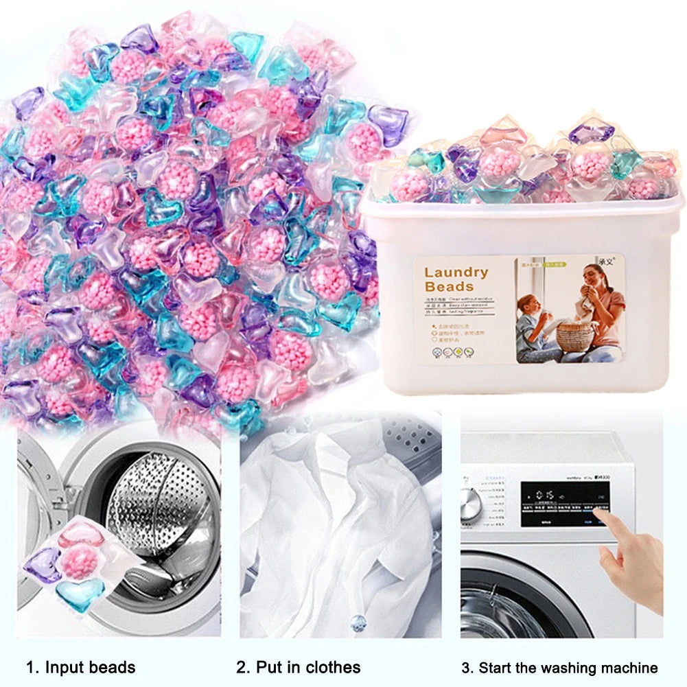 50Pcs 5 in 1 Detergent Liquid Capsule Ball Multi-purpose Strong Detergent Laundry Cleaning Washing Capsules for Home Dormitory Qme