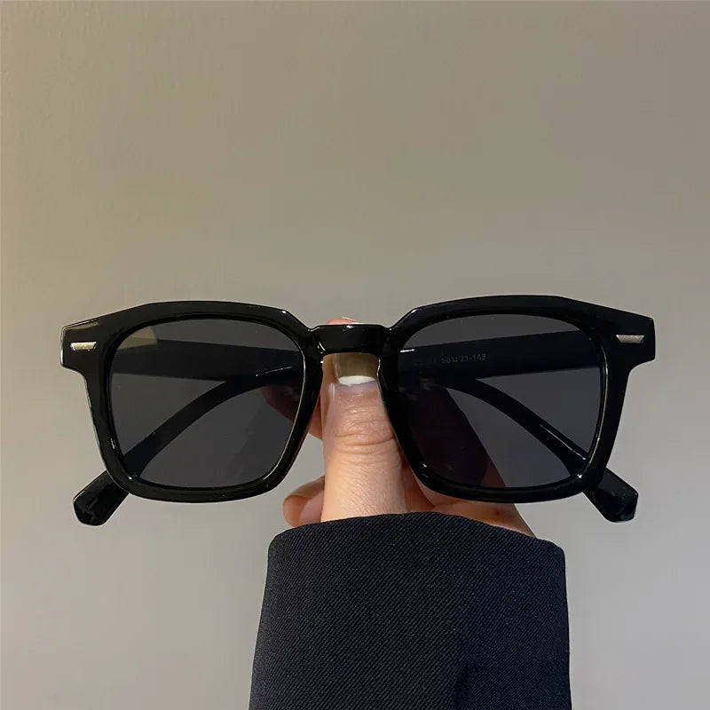 New Arrival Brand High-quality New Polygon Meter Nail Square Sunglasses Female Lady Eyeglass Cat Eye Casual Goggles UV400 Qme BK