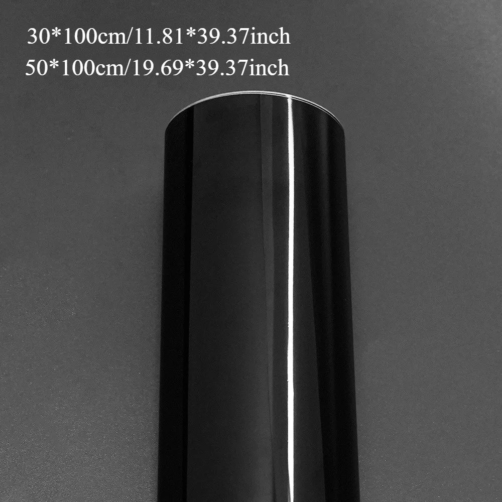 Smooth black car film, thin sheet adhesive film with bubble-free air release stickers, suitable for outdoor decoration of cars Qme