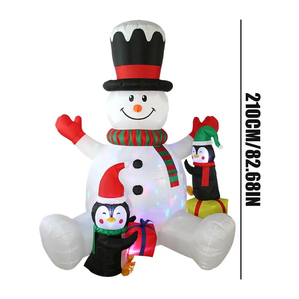 Inflatable Christmas Decorations 7ft Waterproof Lighting Decor Christmas Inflatable Snowman For Family Friends Indoor Outdoor Qme China Mainland US
