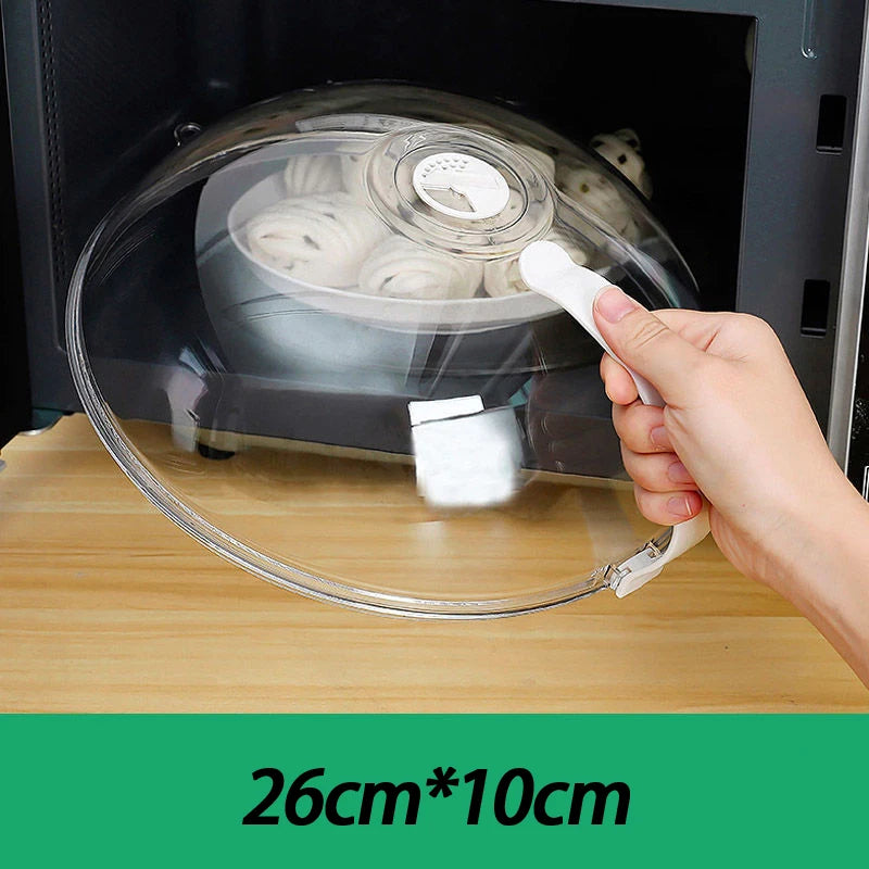 Handle Cooking Utensils Accessories Microwave Food Splash Proof Cover Qme one size C