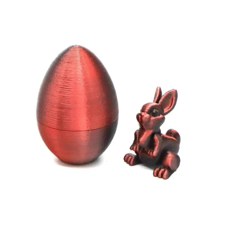 Easter Bunny Ornament 3D Printed Cute Rabbit Eggs Printing Desk Qme S2