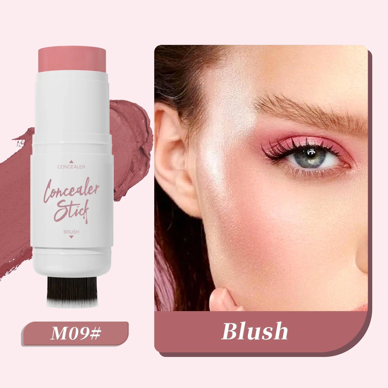 Double Head Highlighter Stick Natural Waterproof Silky Smooth Stereoscopic Nose Shadow Concealer Makeup Qme 9509-9