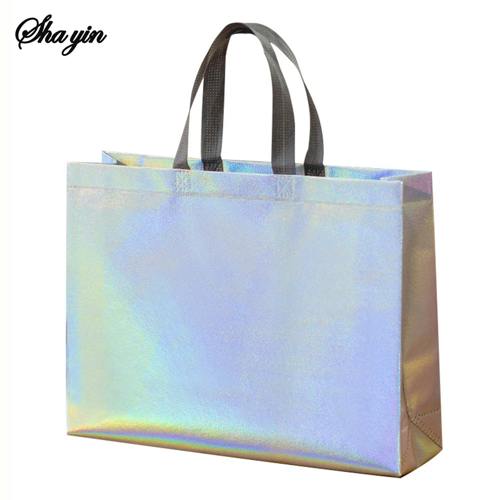 Organizer Silver Reusable Gift Tote Grocery Shopping Bags Apply To Bridesmaids Birthday Party Wedding, Bachelor Party Supplies Qme