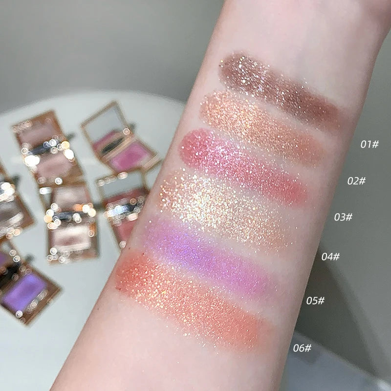 Gege Bear Shimmering Single Eyeshadow Palette Ultra Pigmented Qme