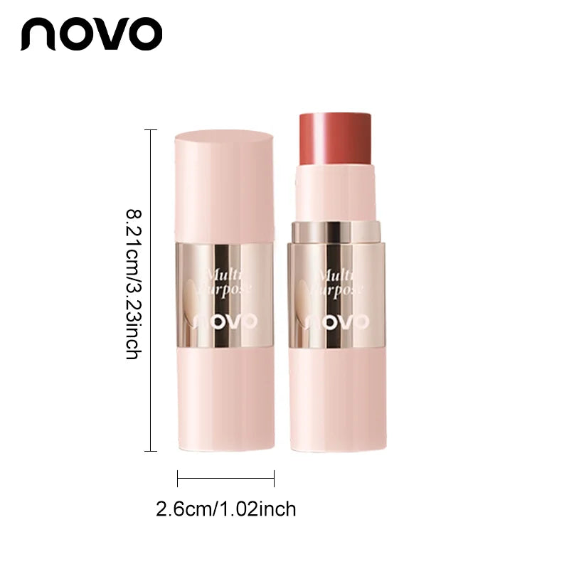 Multi-Use Cream Blush Stick For Eyes, Lips & Cheek, Nourishes & Moisturizes, Long-Wearing Blendable, Waterproof, Smooth Texture Qme