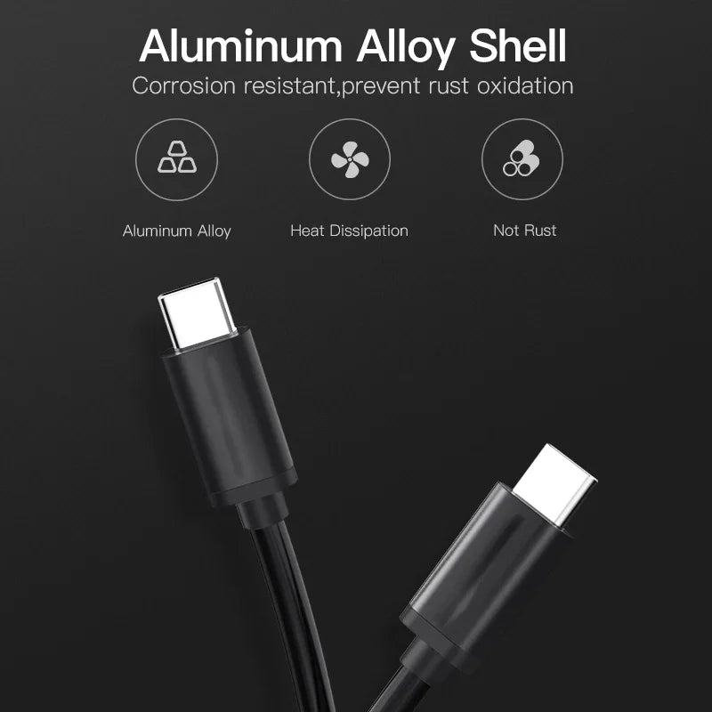 60W Type C to Type C Fast Charging Phone Data Cables USB -C Fast Charging Wire PD Quick Charge 3.0 0.3m/0.5/1m/1.5m/2m Data Cord Qme