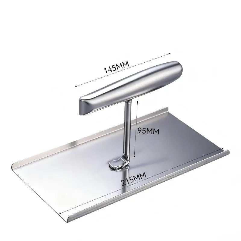 Stainless Steel Grill Press Plate Heavy Duty BBQ Meat Heat Resistant Qme B