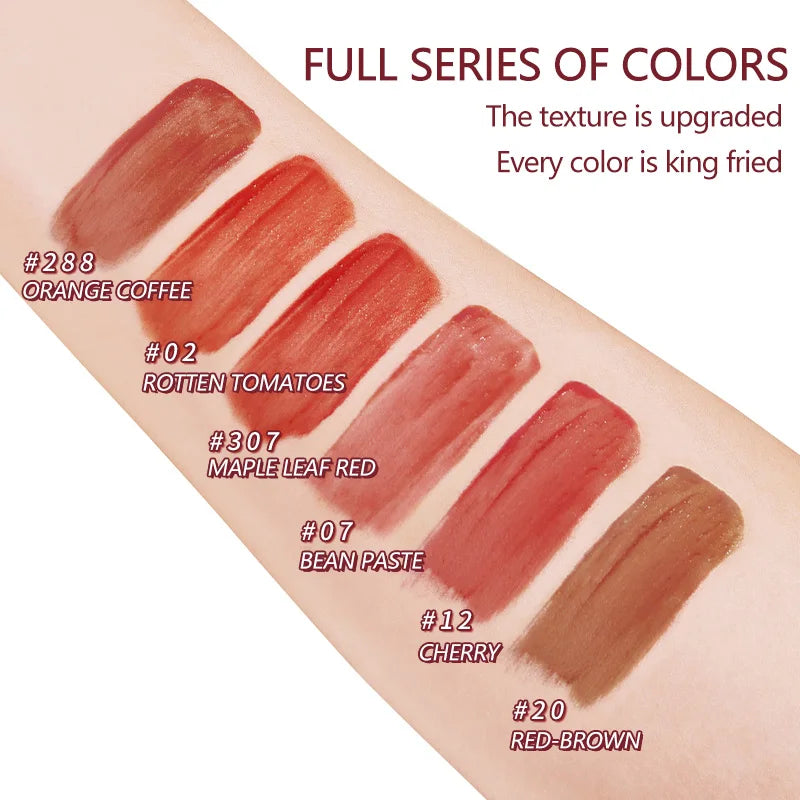 24h Long-lasting Matte Lip Glaze Waterproof Non Stick Cup Liquid Qme