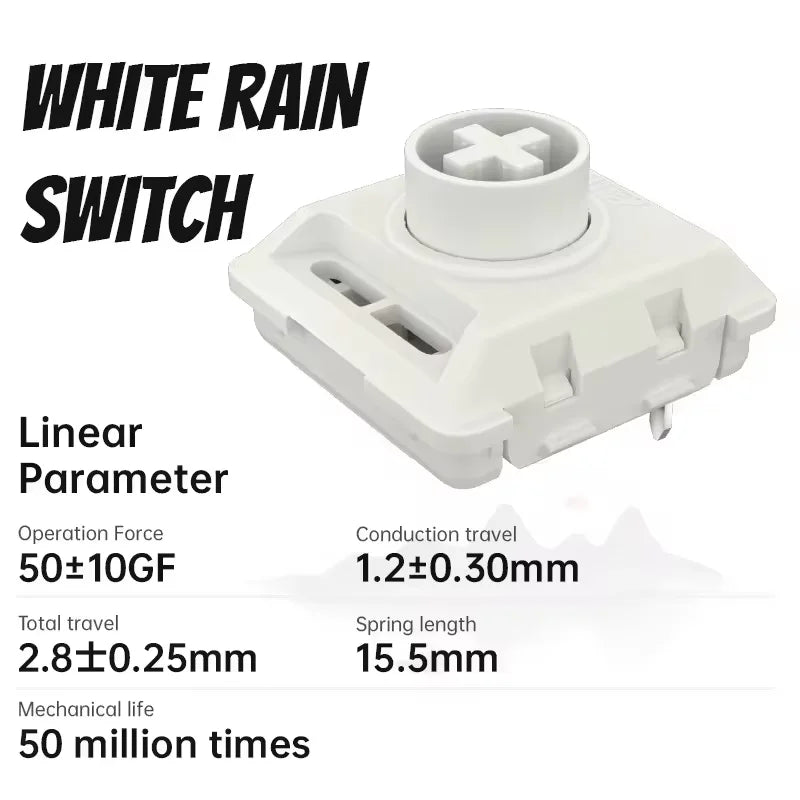 Kailh Customized Low Profile Switches Elenments Series Mechanical Keyboard Linear Tactile Black Cloud Hide Mountain Switch POM Qme kh-baiyu 110pcs