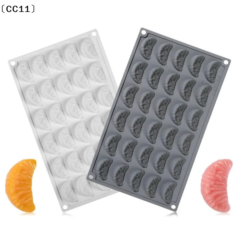 30-Cavity Orange Design Mousse Cake Mold Kitchen Silicone Moulds Qme