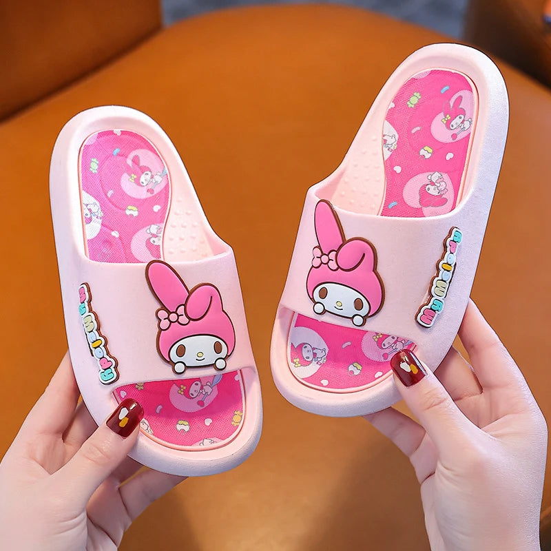 Hello Kitty Kuromi Cartoon Flip-Flops Cute, Non-Slip Flip-Flops for Students Melody Lightweight Home and Bathroom Flip-Flops Qme
