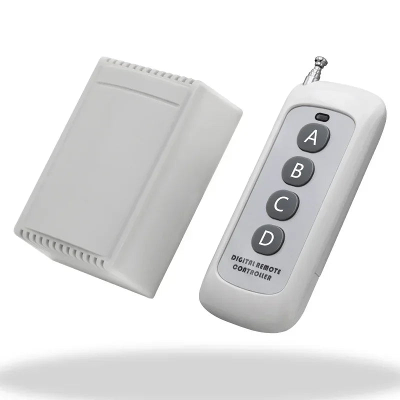 500M Long Range AC 220 V 1CH 1CH Wireless RF Remote Control Light Switch 10A Relay Output Radio Receiver Module+Transmitter Qme