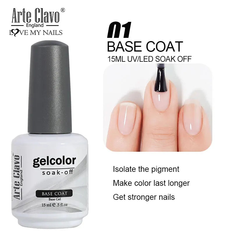 Arte Clavo 99Colors Gel Nail Polish Purple Glitter Sequins Manicure