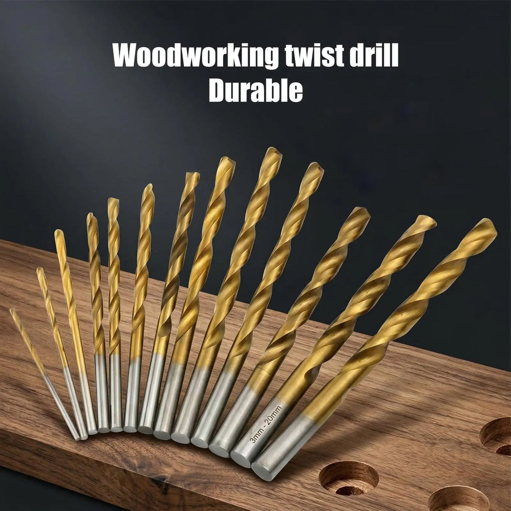 NEW Drill Bit 13 Piece Twist Woodworking Drilling Tools 1.5-6.5mm Twist Drill Bit Set For Wood Copper Aluminum Alloy Carpenters Qme