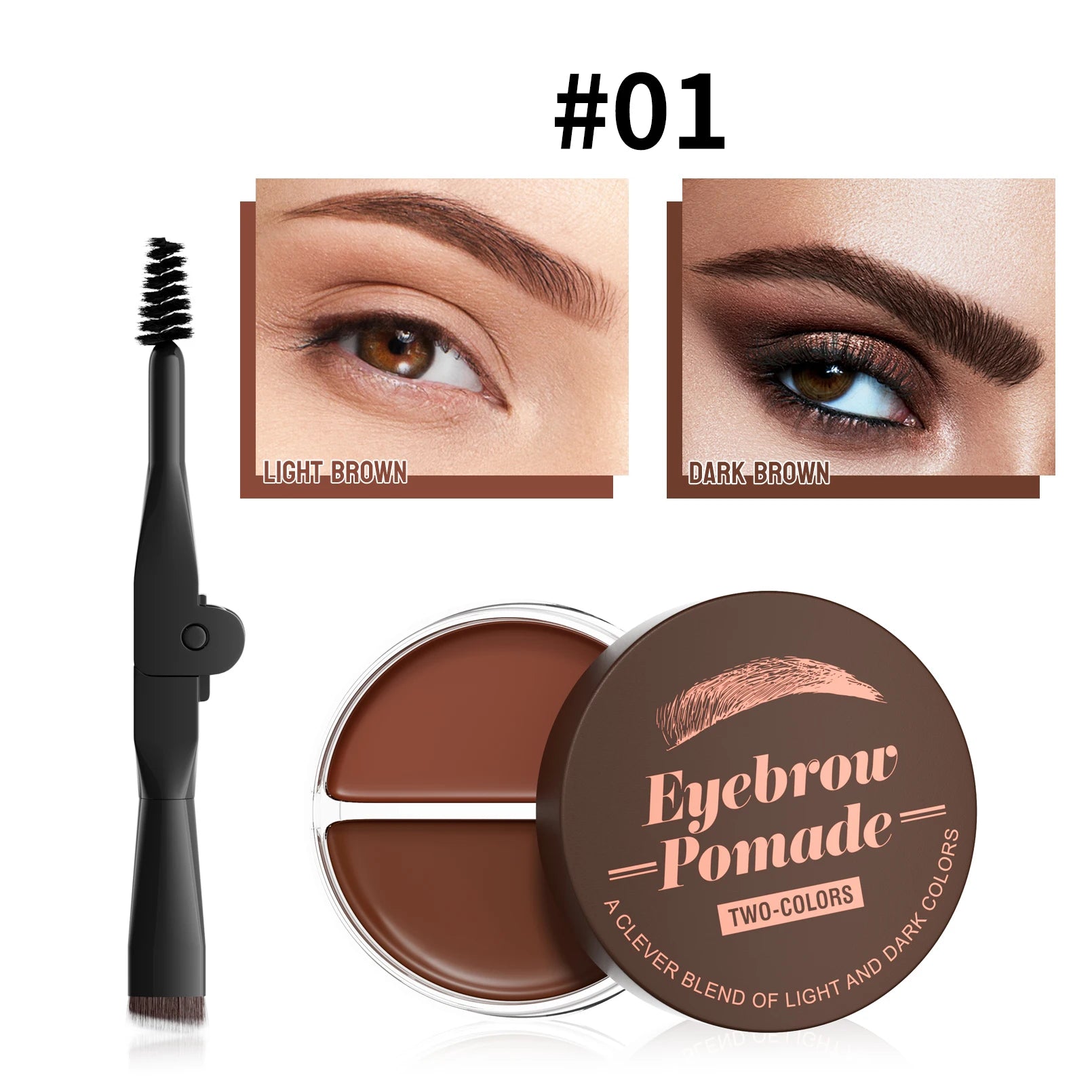 Eyelash Eyebrow Dye Tint Kit 2 in 1 Waterproof Fast Dye Brow Enhance Long Lasting Black Brown Eyebrow Cosmetics Qme 9707-1