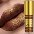 Glitter Metallic 14 Colors Lip Glaze Shiny Long Lasting Gloss Liquid Qme 12