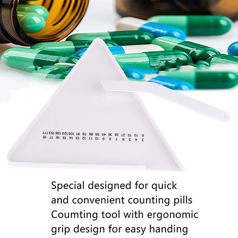 Pill Counting Tray Tablet Counter Dispenser Pills Plate Splitter Qme