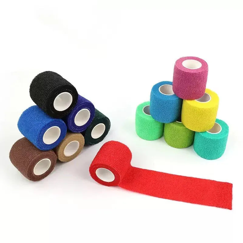 24pcs Bandage Tape Self Adhesive Elastic Bandage Wrap Elastoplast for Knee Support Pads Finger Ankle Palm Shoulder tattoo Qme