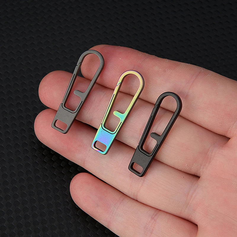 Titanium Alloy Zipper Puller Header Accessories Connector Keychain Qme