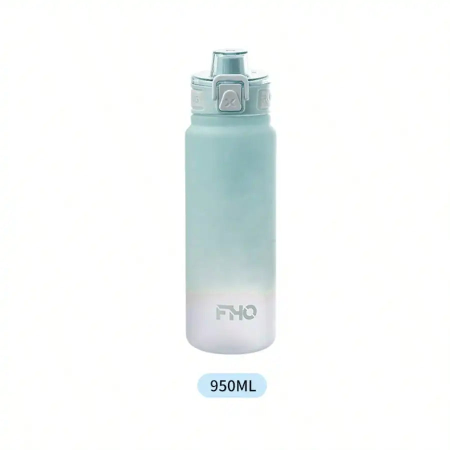 Outdoor Sports Portable Gradient Frosted Plastic Space Cup Straw Qme Sky Blue 950ml 500-1000ml