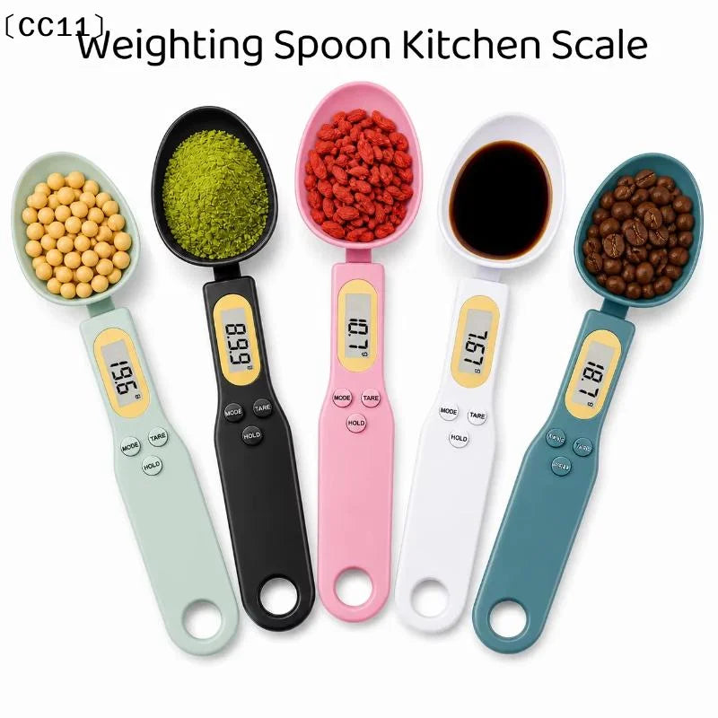 1 0 1- LCD Digital Food Scale Measuring Spoon Coffee Powder Milk Qme