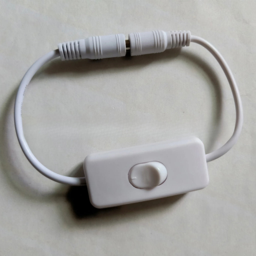 5pcs USB 2.0 Extension Cable Male to Female with On/Off Switch 2A Current for LED Strip Mini 501 Copper Cord Qme 303-DC-White