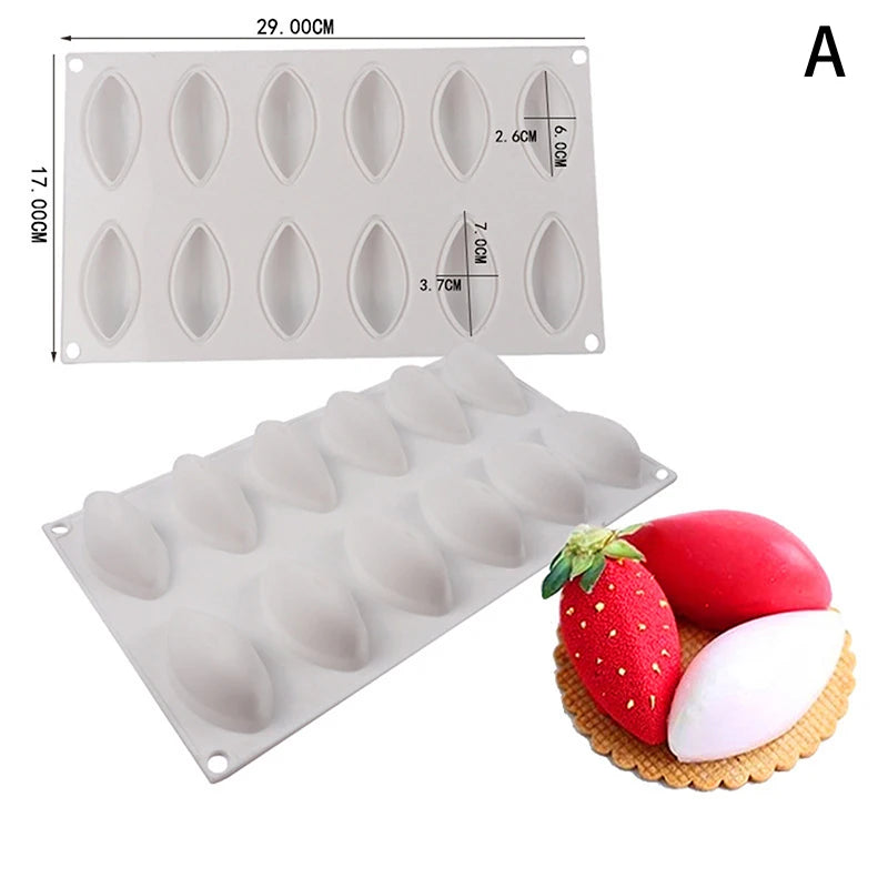 Fruit Series Silicone Mold Mango Shape Baking Chocolate Mousse Cake Qme A