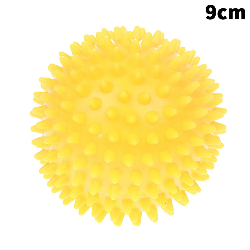 Massage Spiky Ball Yoga Training Muscle Discomfort Stress Massager Qme 9cm Yellow