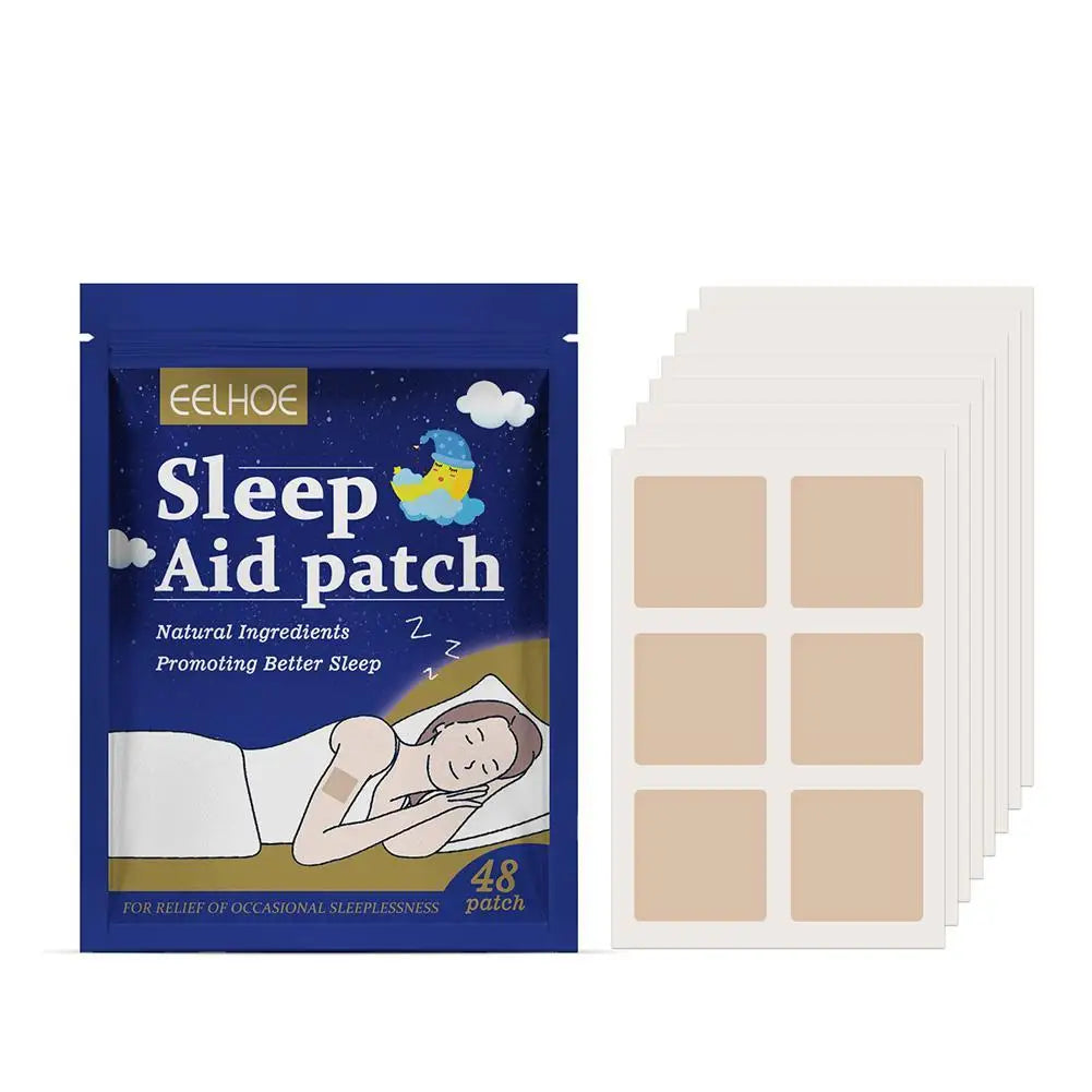 48pcs/bag Sleep Patch Soothes Muscle Tension,Relieves Body Fatigue And Anxiety Sleep Aid Patch Body Care Patch Qme blue