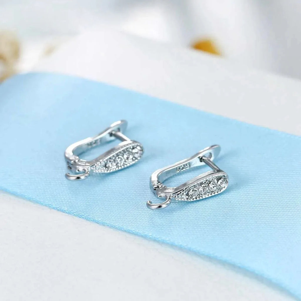 Factory Price Trendy 925 Sterling Silver Color Earring Findings U-Shape Earrings Accessory Fashion Jewelry Findings For DIY Qme