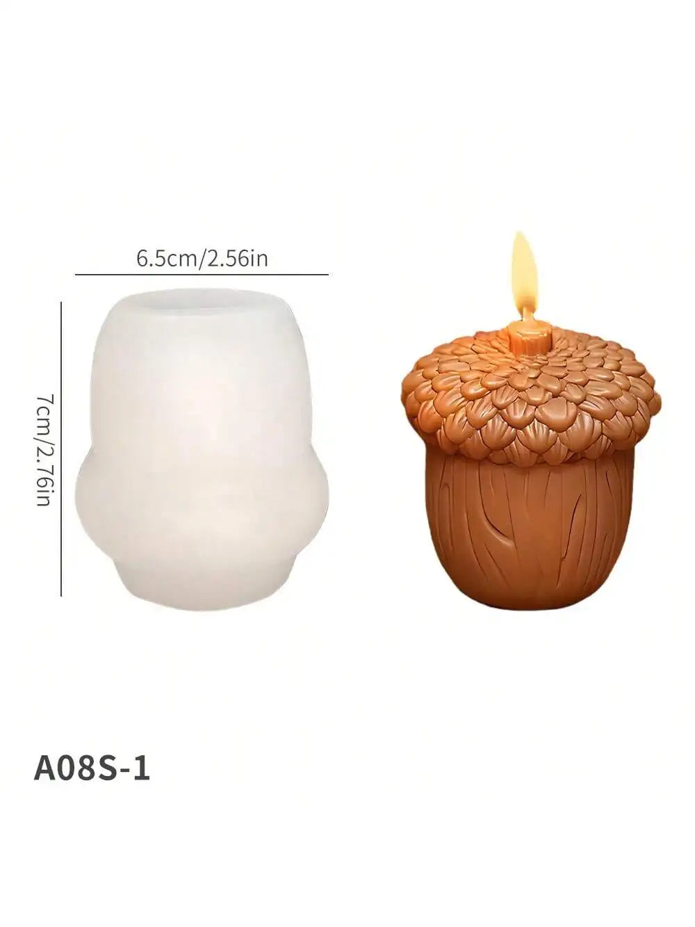 Christmas Pine Cone Silicone Mold DIY Aromatherapy Candle Ornaments Qme 1 piece of oak fruit