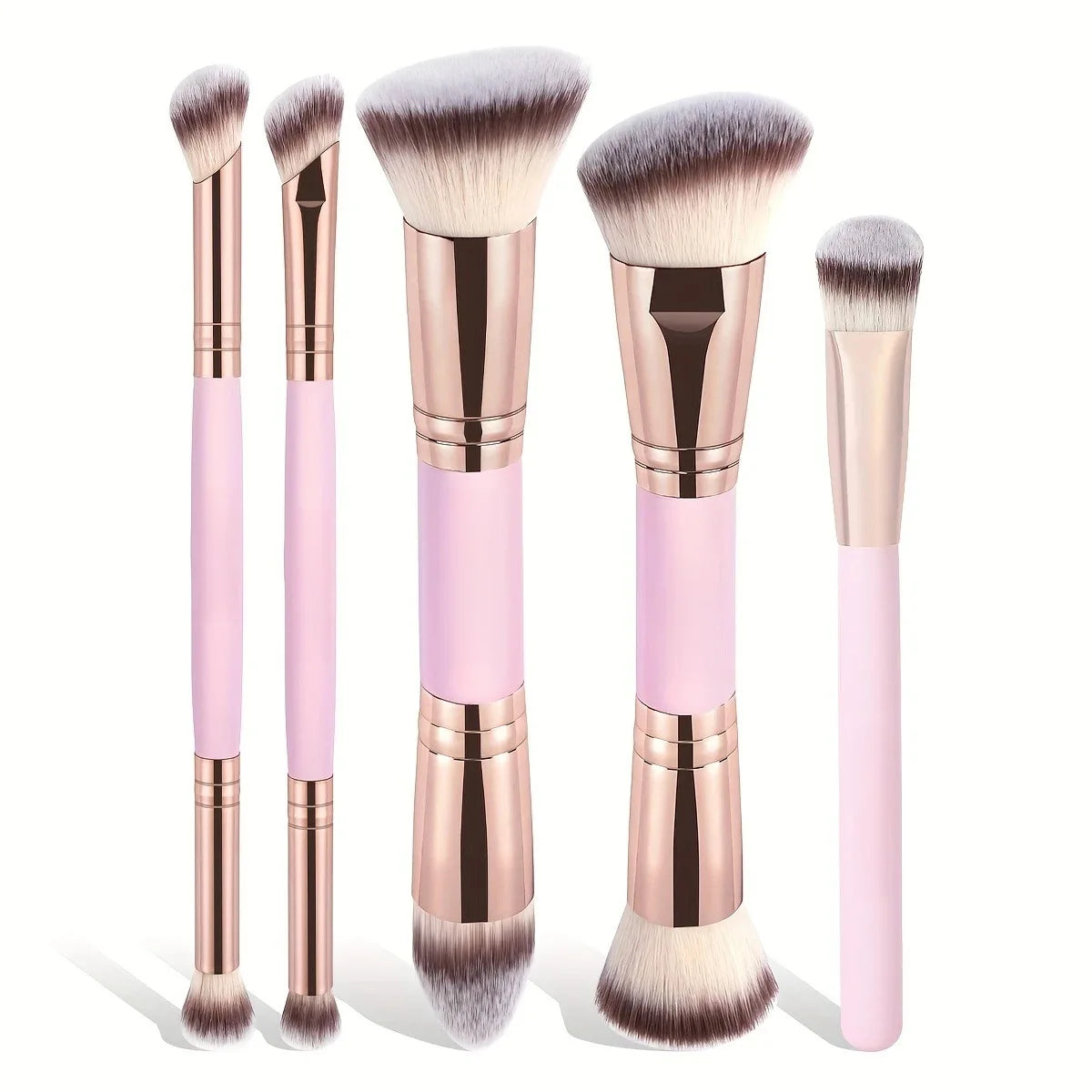 Large Double-ended Makeup Brushes Soft Bristle Foundation Blush Qme pink