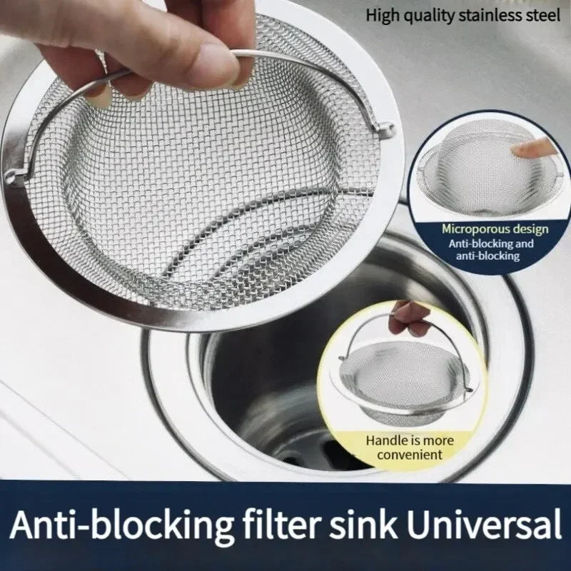 1/2/5PCS Sink Strainer Kitchen Drain Strainer Dish Drainer for Sink With Handle Metal Sink Strainer Floor Drain For Kitchen Kit Qme