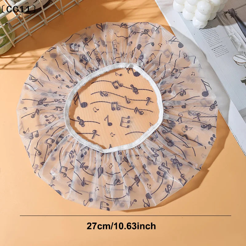 Reusable Shower Cap Elastic Band Waterproof Thicken Bathing Hat Women Qme