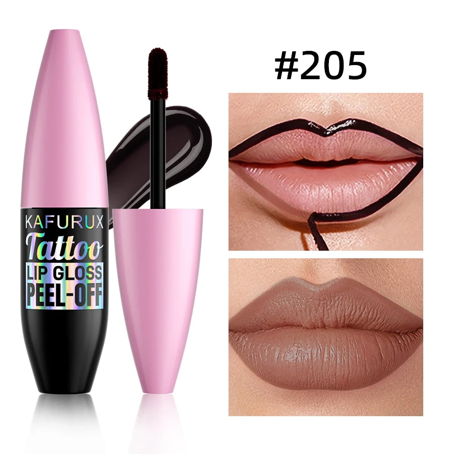 7 Waterproof Lip Liner Peel Off Tint Long Lasting Matte Gloss Red Qme 205